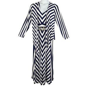 Liz Lange NWT Womens Maxi Dress L Buckle Cover-Up XL Stretch Cruise Day To Night